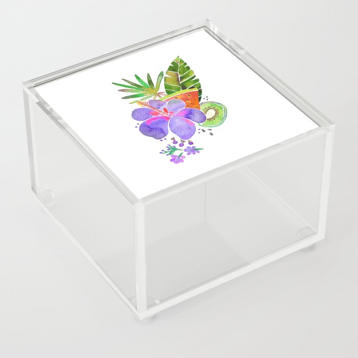 hibiscus and watermelon Acrylic Box