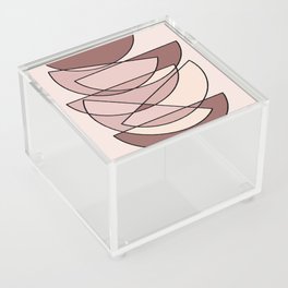 Abstract Geometric Earthy Neutral tones shapes Acrylic Box