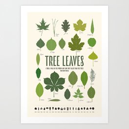 Tree leaves Art Print