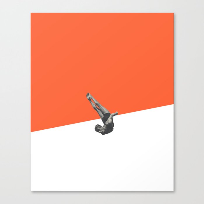 Diver (orange) Canvas Print