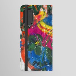 green flowers in rainbow N.o 4 Android Wallet Case