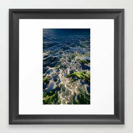 The Green Sea Wall Painting Design Framed Art Print