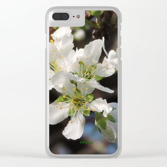 Plum Blossoms Clear iPhone Case