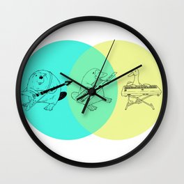 Keytar Platypus Venn Diagram Wall Clock