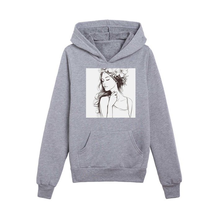 Petals and Poise Kids Pullover Hoodie