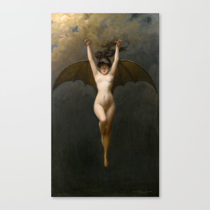 The Bat-Woman, by Albert Joseph Pénot Canvas Print
