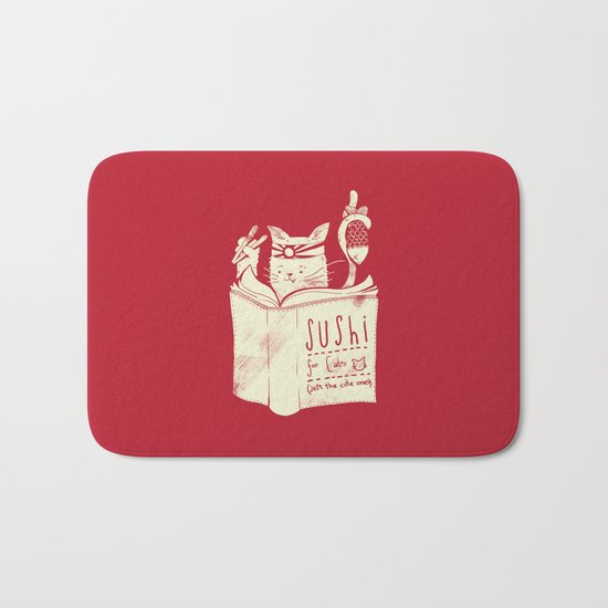 Sushi for Cats Bath Mat