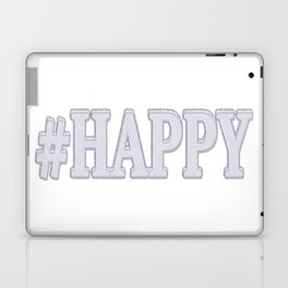 Cute Expression Design "#HAPPY". Buy Now Laptop Skin
