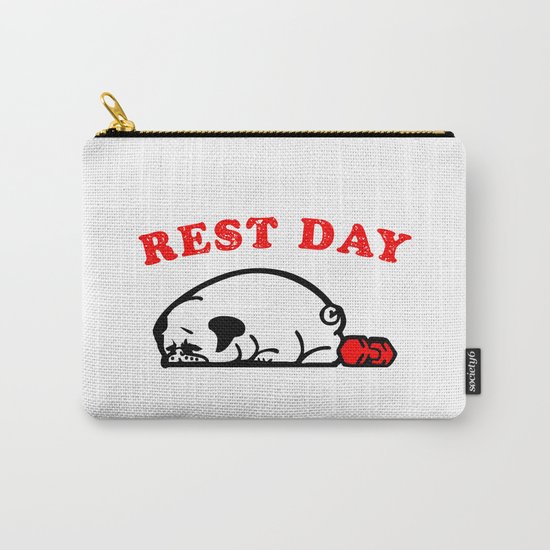 Rest Day Pug Carry-All Pouch