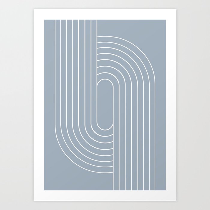 Oval Lines Abstract XLVI Art Print