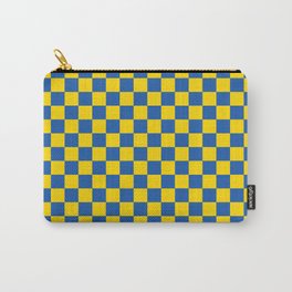 Azure Blue and Yellow Checkerboard Pattern 100% Commission Donated To IRC Read Bio Carry-All Pouch