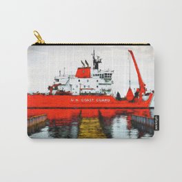 Coast Guard Cutter Mackinaw Carry-All Pouch | Ship, Gregsteele, Water, Greatlakes, Boat, Michigan, Uscg, Artistic, Photo, Art 