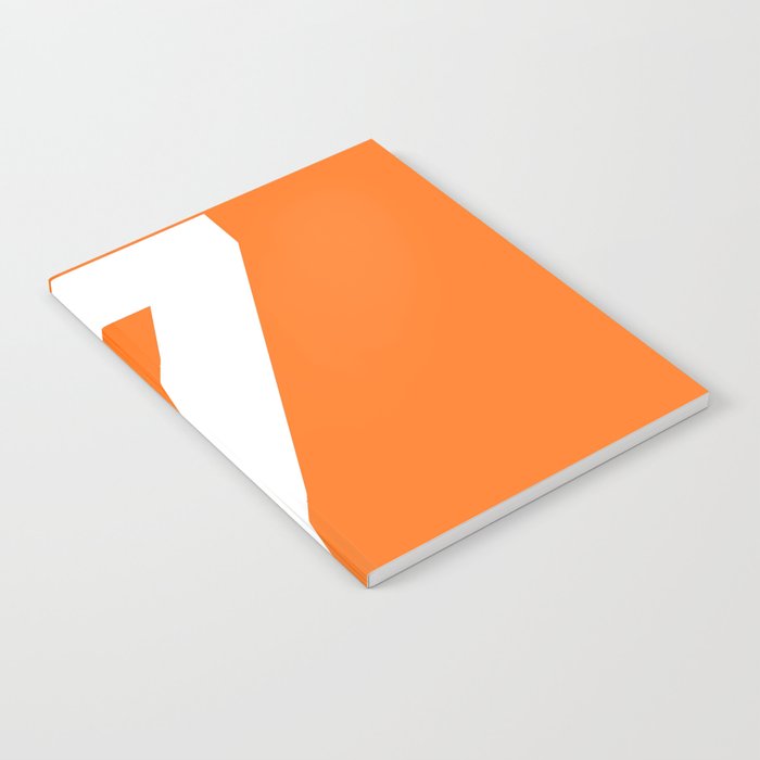 Number 7 (White & Orange) Notebook