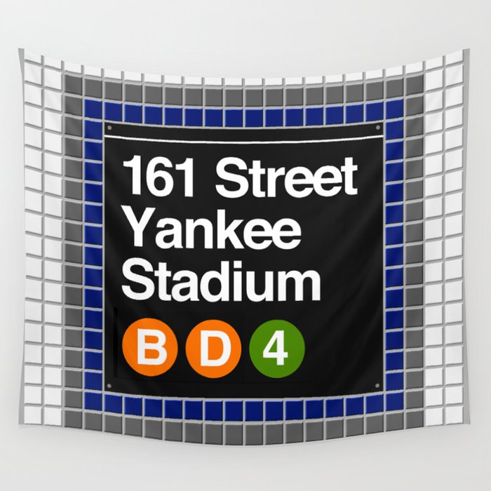 Society6subway Yankee Stadium Sign Wall Hanging Tapestry By Art Lahr Large 88 X 104 Dailymail