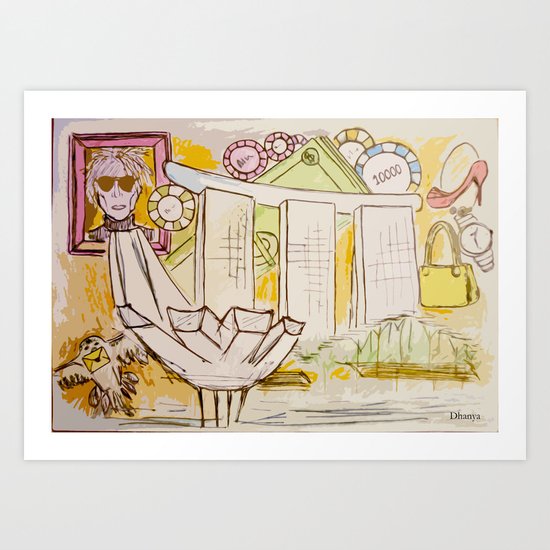 Andy Shaped (war)Hols Art Print