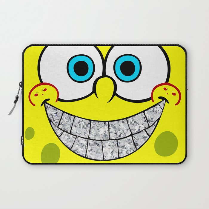 Icey Spongebob With Angry Cheeks Laptop Sleeve