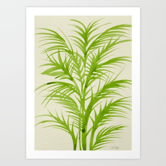 Lime Palms Art Print