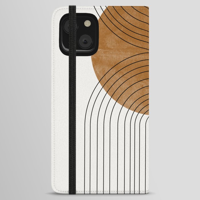 Abstract Flow / Recessed Framed  iPhone Wallet Case