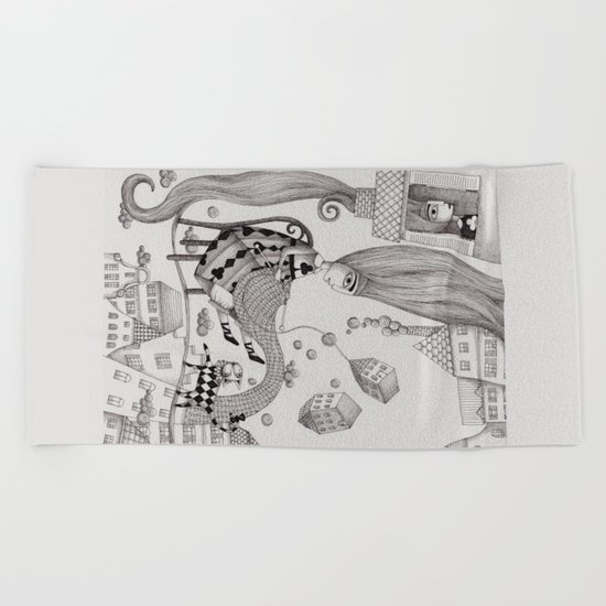 Falling Up Beach Towel