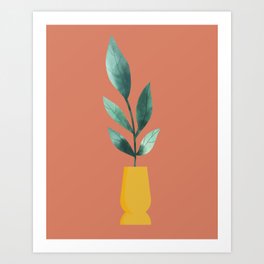 Plant in Vase 3, Minimalist Art Print