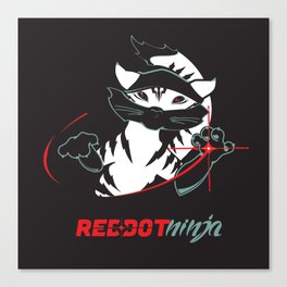 Red Dot Ninja (revised) Canvas Print