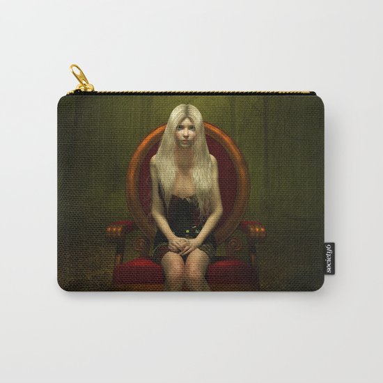 Dark wonderland Alice on a red chair Carry-All Pouch
