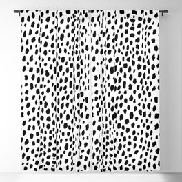 Dalmatian Spots (black/white) Blackout Curtain