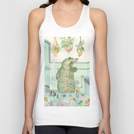 This is a mirror. You are a reptile applying lipstick. Tank Top