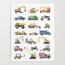 Cars and trucks Poster