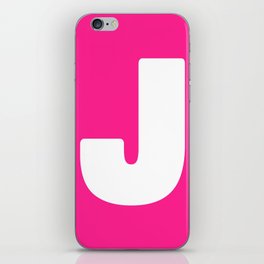 J (White & Dark Pink Letter) iPhone Skin
