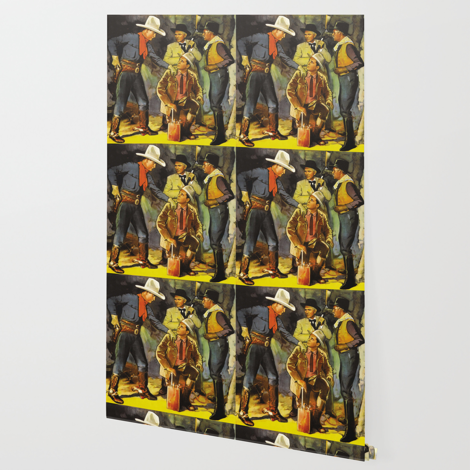 Vintage Western Cowboy Scene Wallpaper By Rodeodays Society6