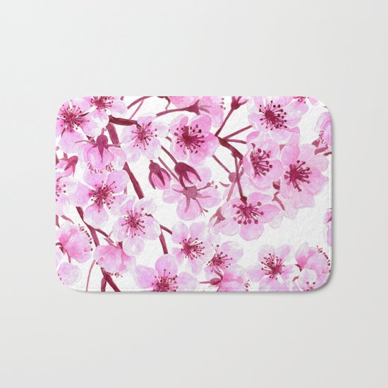 Cherry blossom pattern Bath Mat