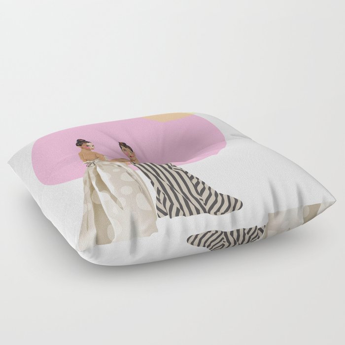 Polka Dot and Stripes Floor Pillow