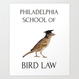 Philadelphia School of Bird Law Art Print