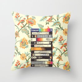 VHS & Entry Hall Wallpaper Throw Pillow