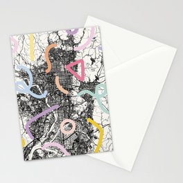 KYOTO Japan - colorful city map Stationery Card