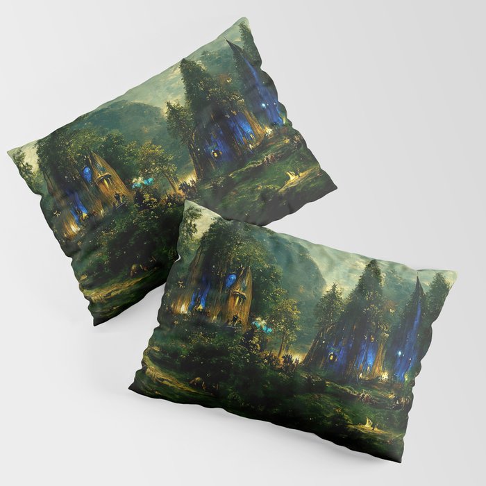 Walking into the forest of Elves Pillow Sham
