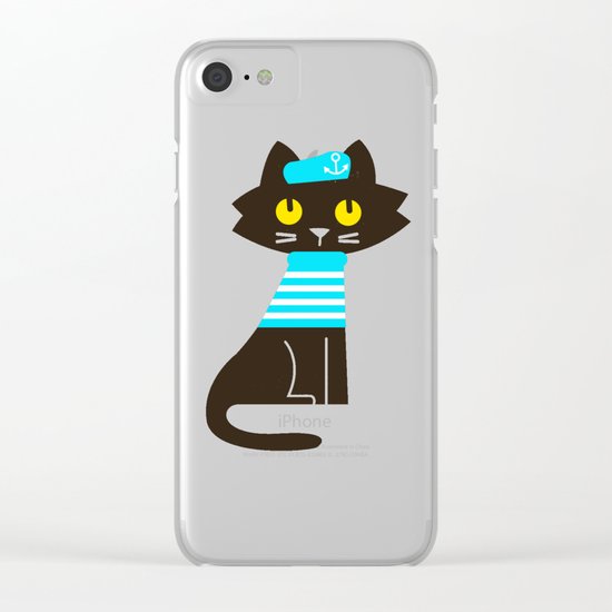 Fitz - Sailor cat Clear iPhone Case