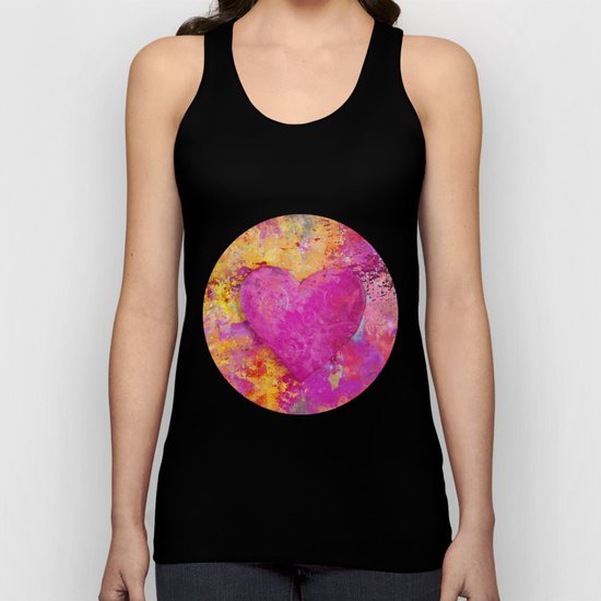 original heart painting Crazy in Love Unisex Tank Top