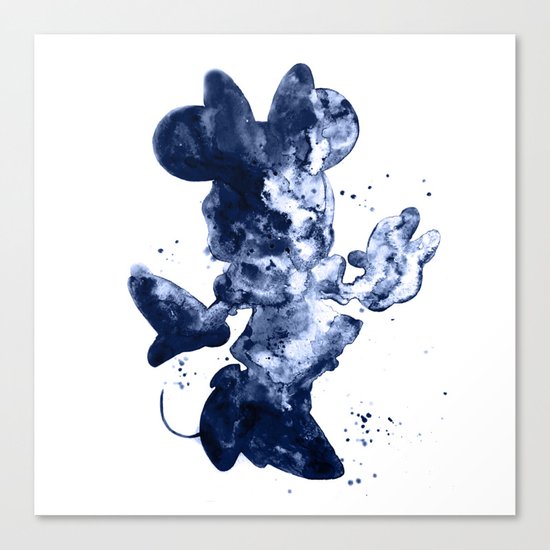 Minnie Mouse dark blue Canvas Print