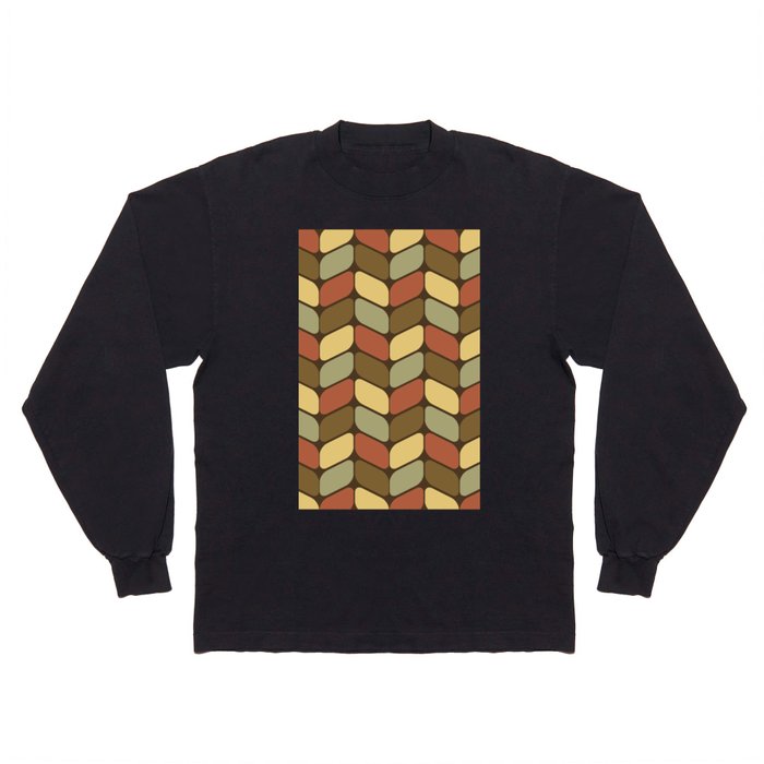 Vintage Diagonal Rectangles Autumn 1 Long Sleeve T Shirt