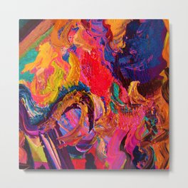 Color and Texture Metal Print | Other, Foundart, Pink, Painting, Purple, Abstract, Mixed Media, Bold, Texture, Art 