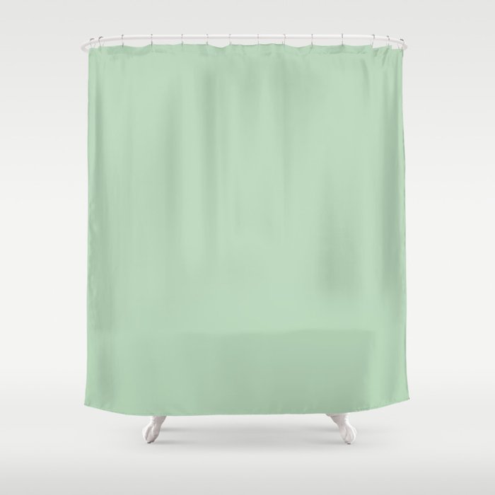 Sage Green Solid Shower Curtain
