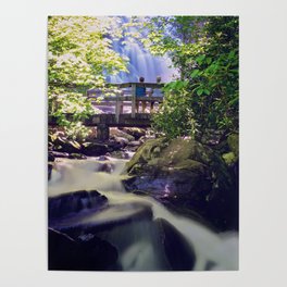 NC waterfall couple 1 Poster