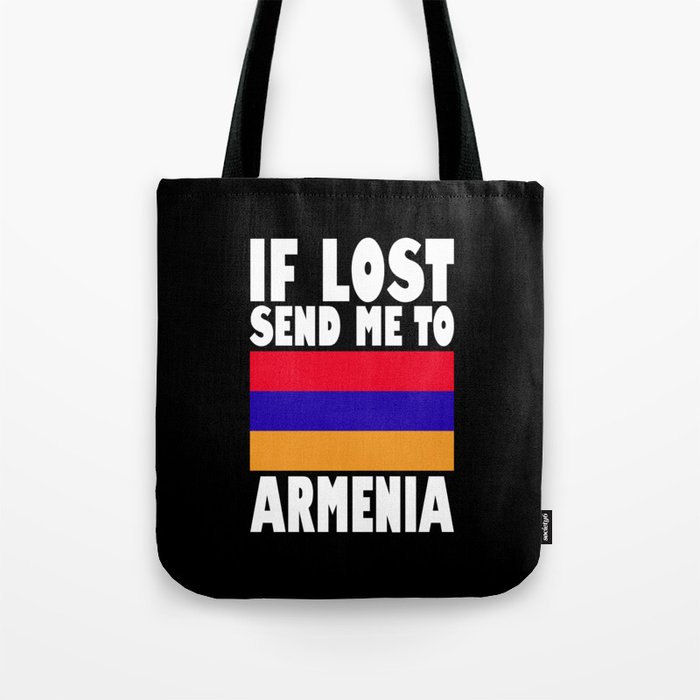 Armenia Flag Saying Tote Bag