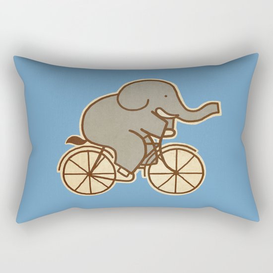 Elephant Cycle - colour option Rectangular Pillow