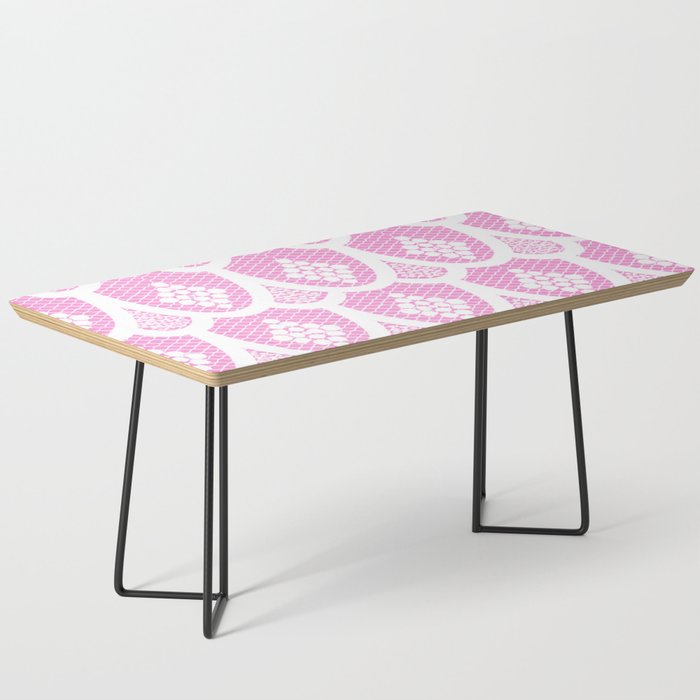 Palm Springs Poolside Retro Pink Lace Coffee Table