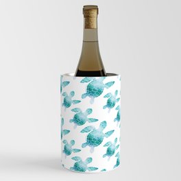 Watercolor Sea Turtle © GraphicLoveShop Wine Chiller