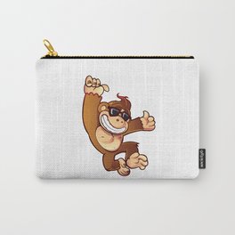 Illustration of Cartoon Monkey Carry-All Pouch