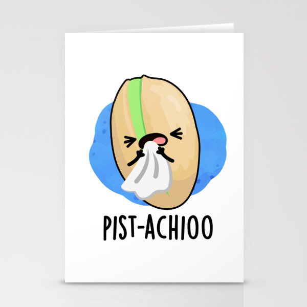 Pist-achioo Funny Sneezing Nut Pistachio Pun Stationery Cards
